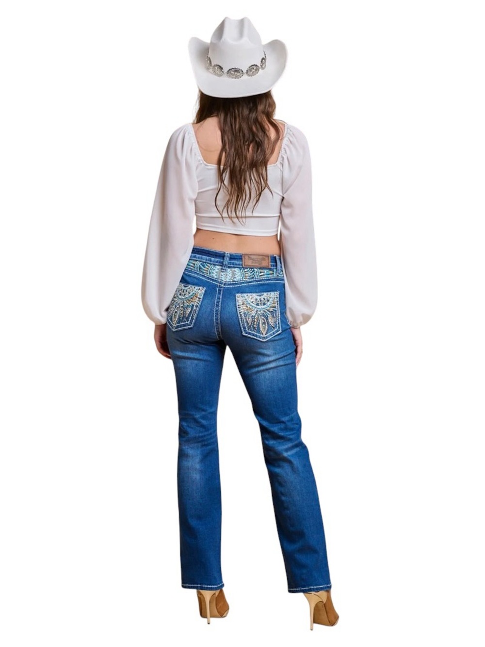 WESTFIELD EAGLE Dream Catcher WB-29 High Rise Stretch bootcut Sz 5